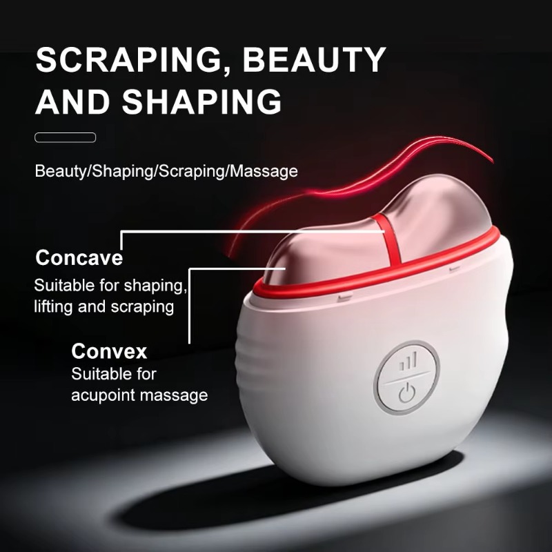 Microcurrent Face Massager Gua Sha - Electric Heated Gua Sha Board Micro‑current