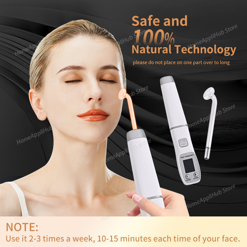High Frequency Wand Facial Machine Neon - Darsonval Portable High Frequency Facial Machine