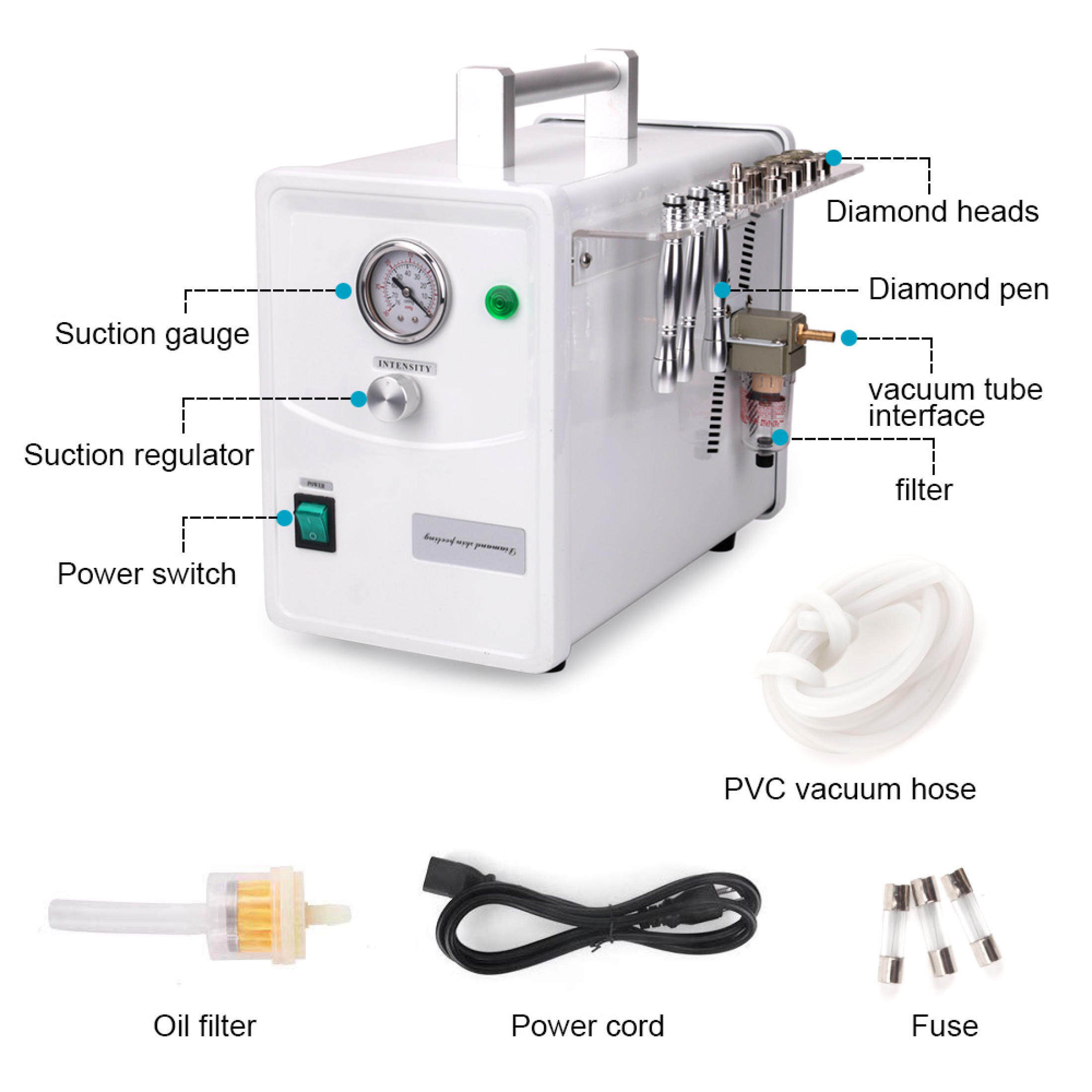 Diamond Microdermabrasion Machine 3 In 1 - Portable Skin Microdermabrasion Machine 3 in