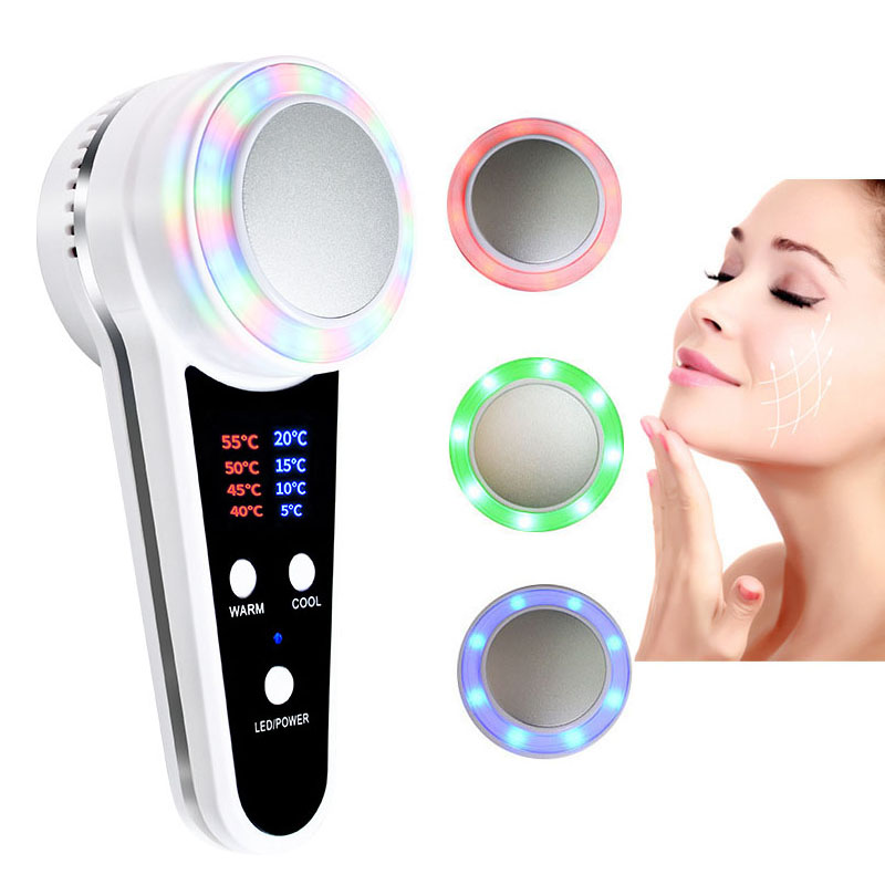 Cold Warm Hammer Facial Machine - Cryotherapy Face Care Device Hot Cold