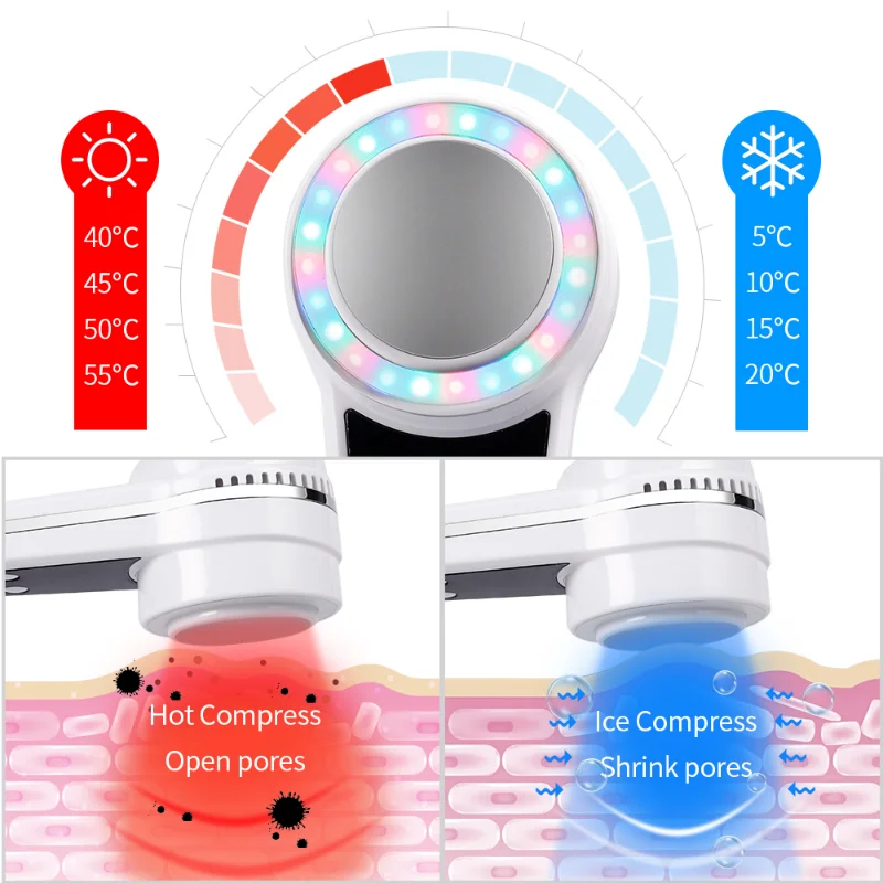 New Compression Massager Hot C - đánh giá và giá Cold Warm Hammer Facial Machine