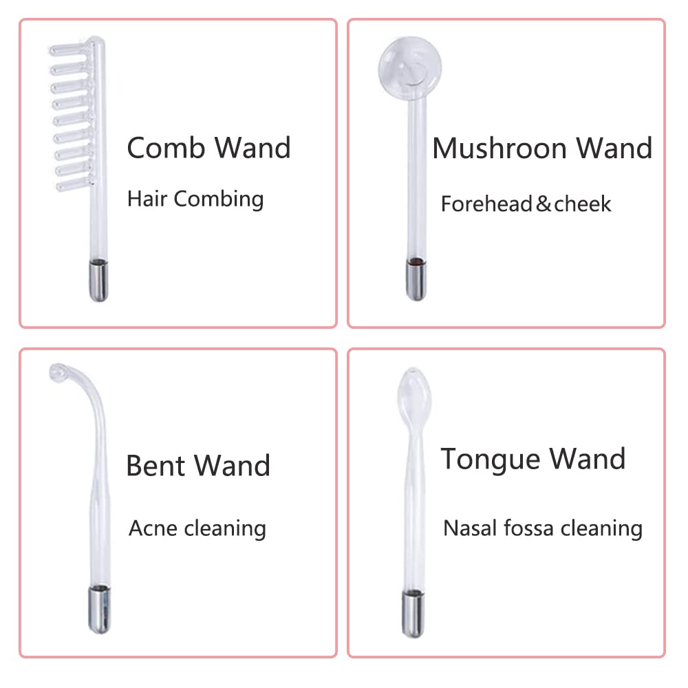 4in1 High Frequency Electrode  - đánh giá và giá High Frequency Wand Facial Machine Neon