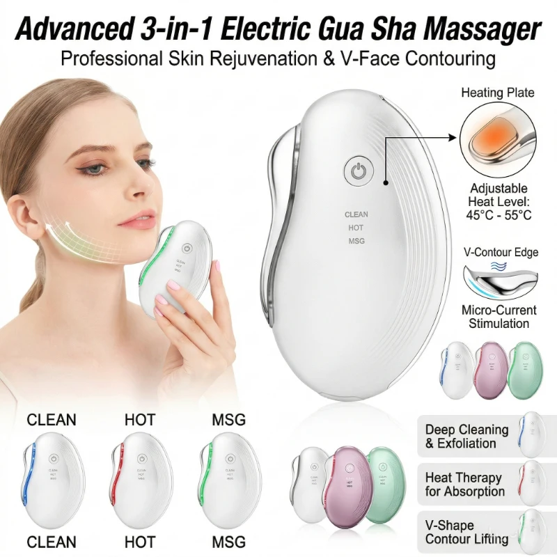 LED Microcurrent Face Gua Sha  - đánh giá và giá Microcurrent Face Massager Gua Sha