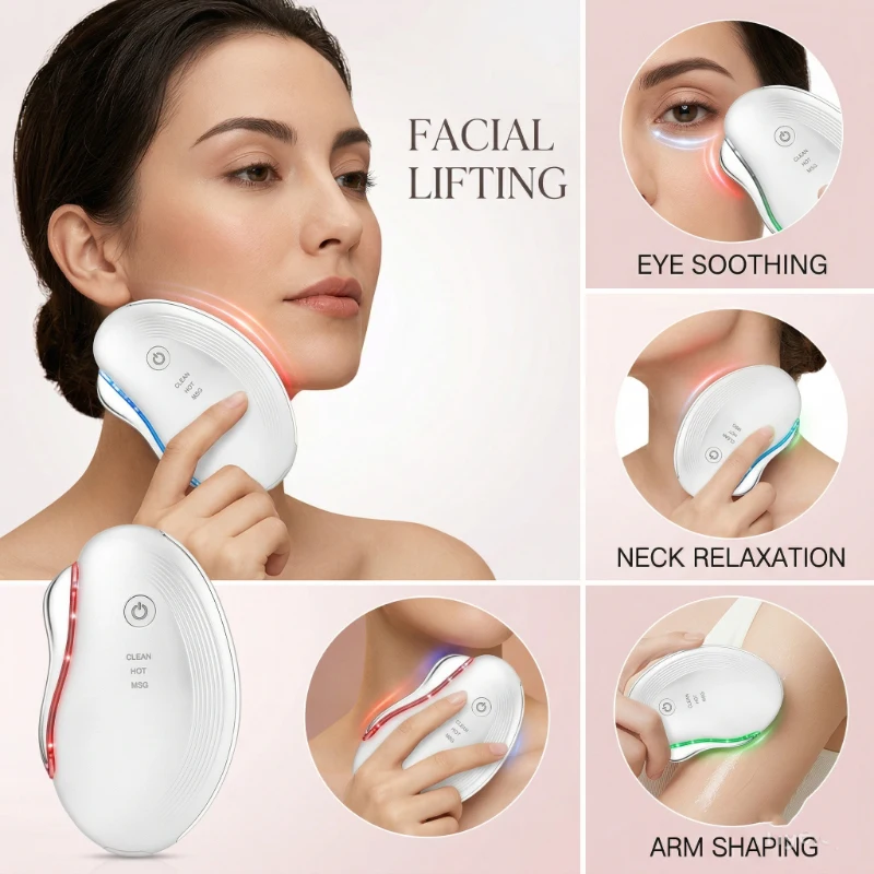 LED Microcurrent Face Gua Sha  - đánh giá và giá Microcurrent Face Massager Gua Sha
