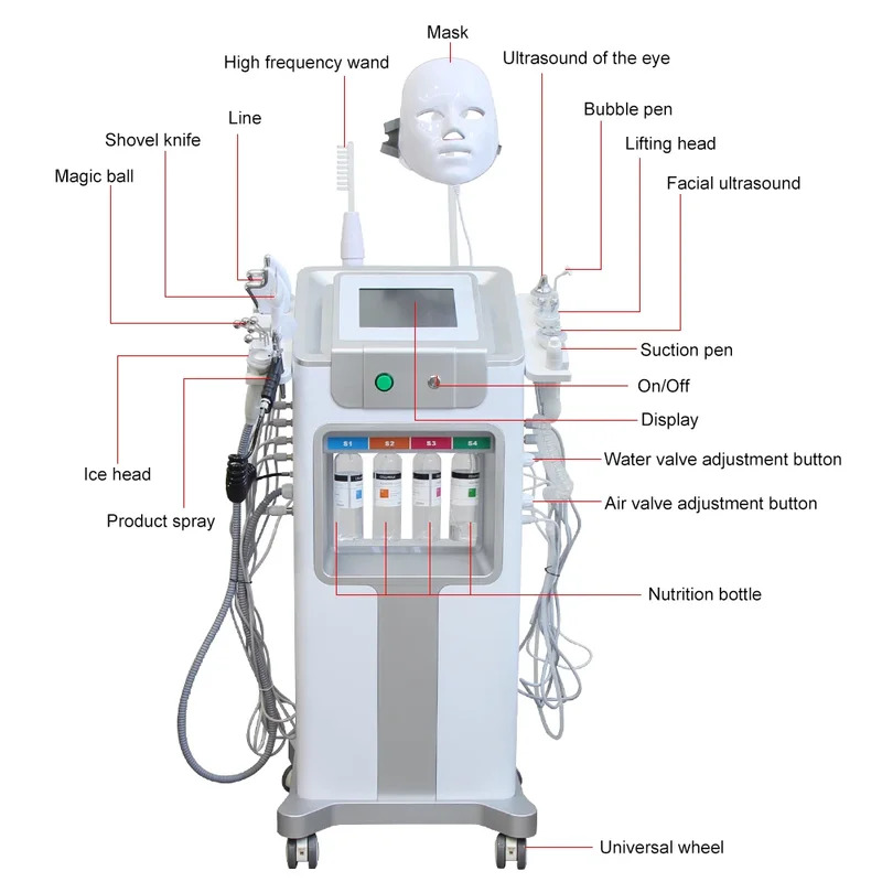 10/12 in 1 Hydra Dermabrasion  - đánh giá và giá Hydra Dermabrasion Aqua Peel Machine