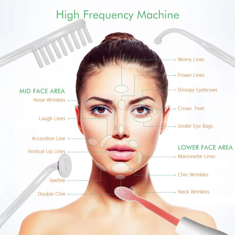 5 In1 High Frequency Facial Wa - đánh giá và giá High Frequency Wand Facial Machine Neon