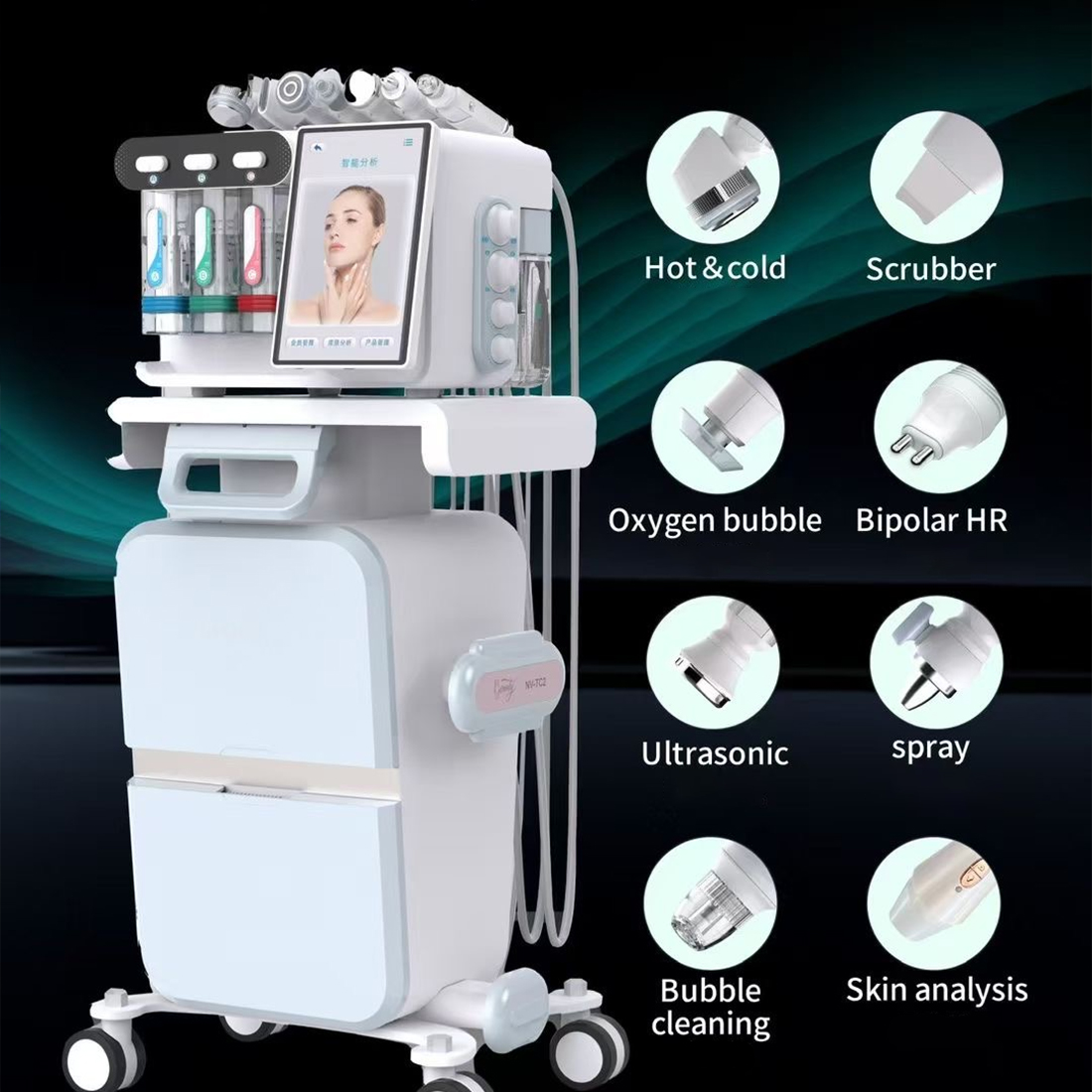 Dual HR Ultrasonic Facial Mach - đánh giá và giá Cold Warm Hammer Facial Machine