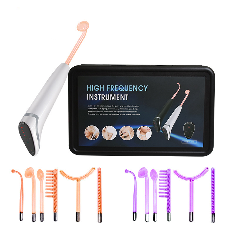 Newest 6 in 1 Spark Electrodes - đánh giá và giá High Frequency Wand Facial Machine Neon