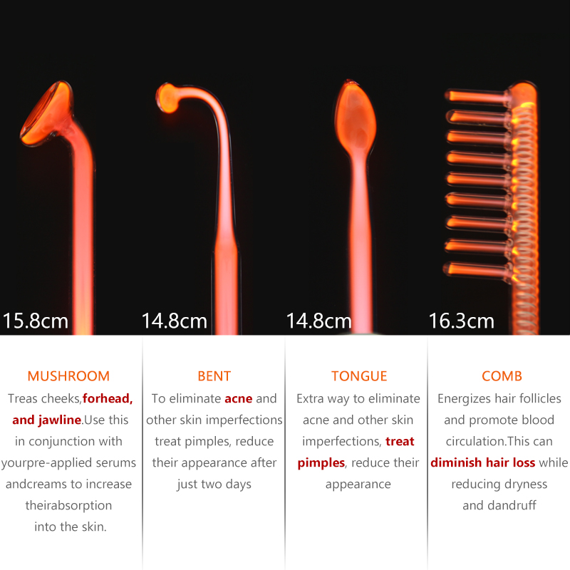 Tần Số Cao Mặt Máy Điện Xung T - đánh giá và giá High Frequency Wand Facial Machine Neon