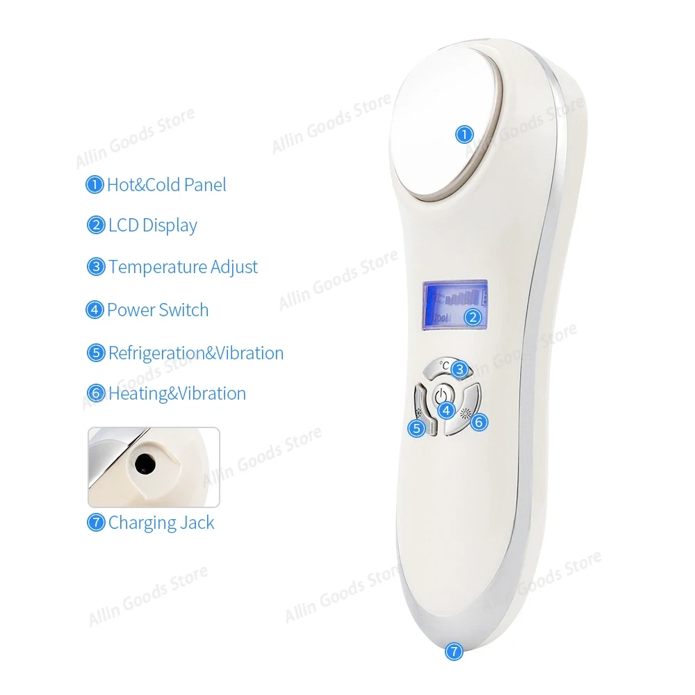 Hot Cold Beauty Instrument Ski - đánh giá và giá Cold Warm Hammer Facial Machine