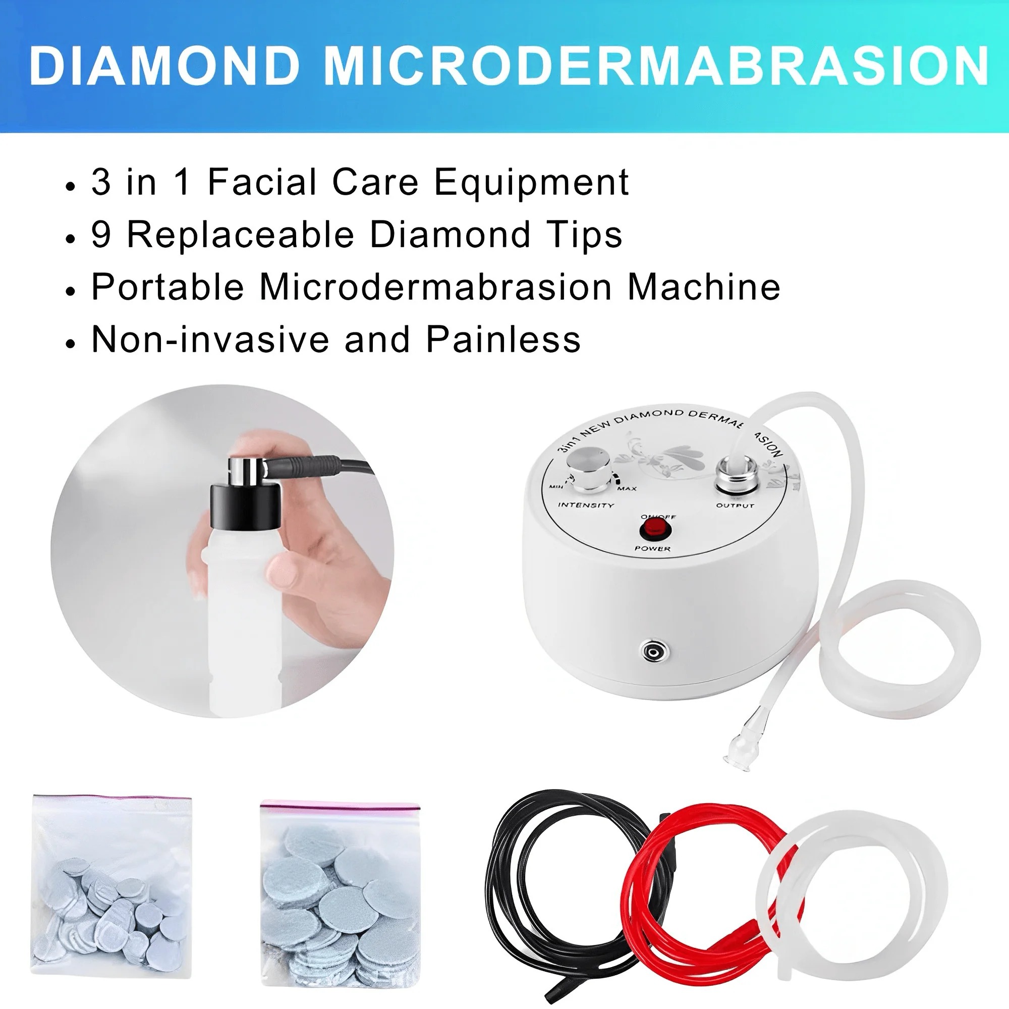 3 in 1 Diamond Microdermabrasi - đánh giá và giá Diamond Microdermabrasion Machine 3 In 1
